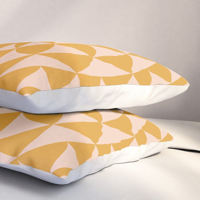 Geometric Yellow Sun  Pillow Sham Gallery Image 3