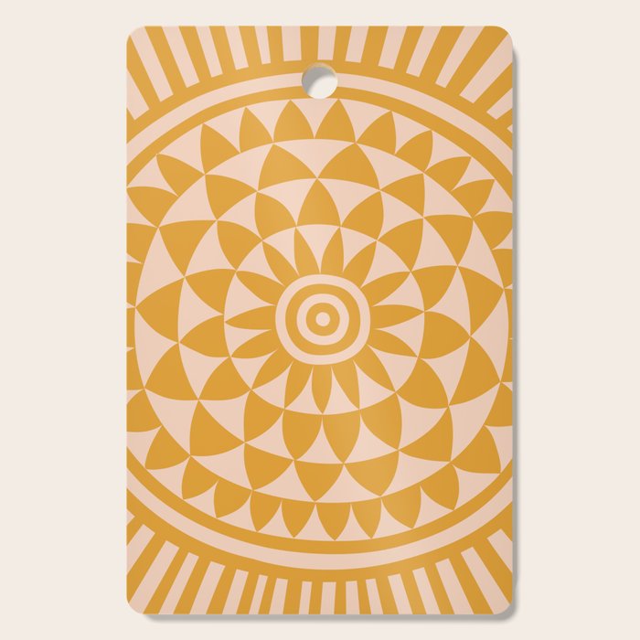 Geometric Yellow Sun  Cutting Board Gallery Image 1