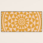 Geometric Yellow Sun  Desk Mat Gallery Image 3
