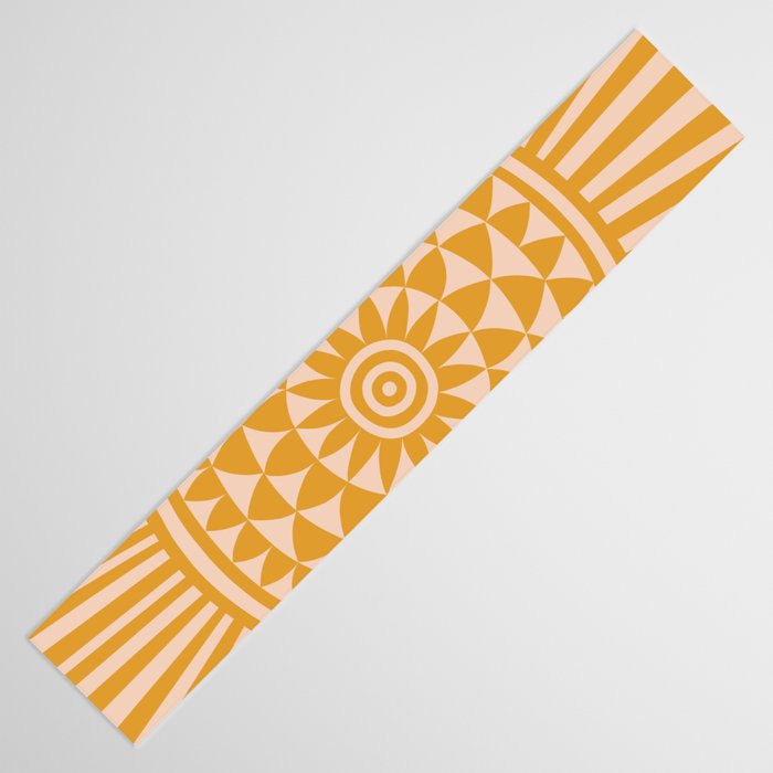 Geometric Yellow Sun  Table Runner Gallery Image 3