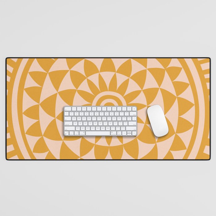 Geometric Yellow Sun  Desk Mat Gallery Image 1