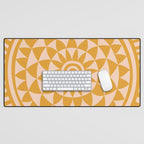 Geometric Yellow Sun  Desk Mat Gallery Image 1
