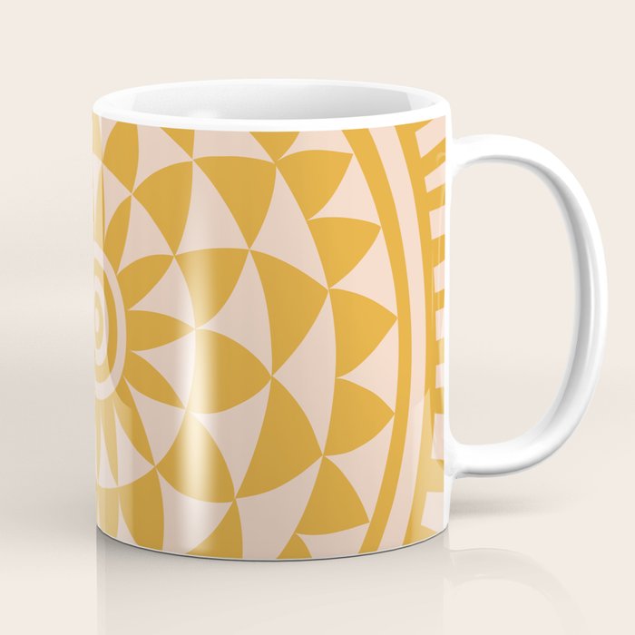 Geometric Yellow Sun  Coffee Mug Gallery Image 1