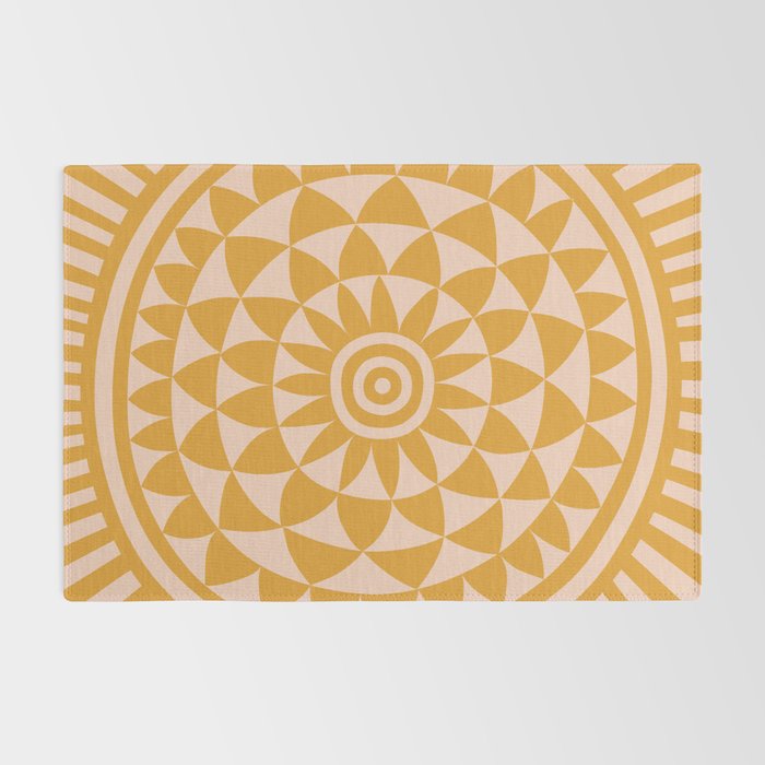 Geometric Yellow Sun  Rug Gallery Image 2