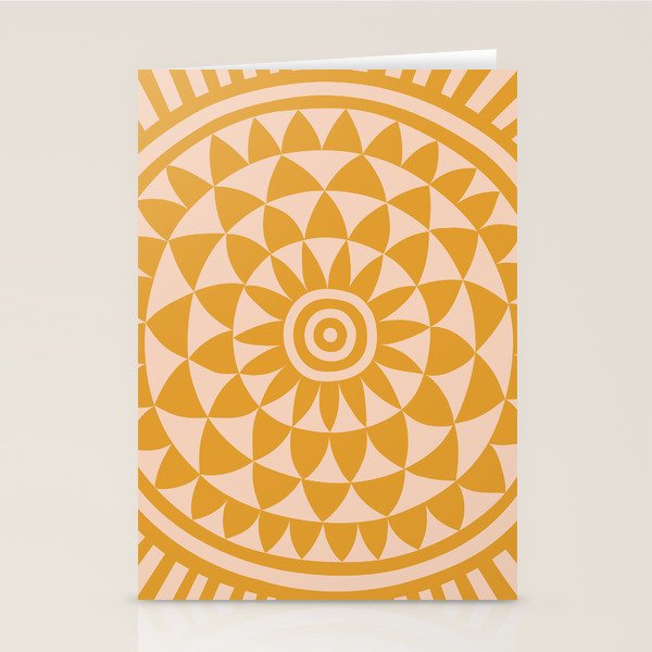 Geometric Yellow Sun  Stationery Card Gallery Image 2
