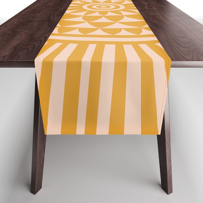 Geometric Yellow Sun  Table Runner Gallery Image 1