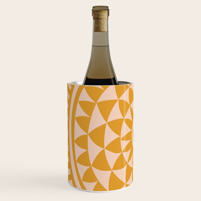 Geometric Yellow Sun  Wine Chiller Gallery Image 2