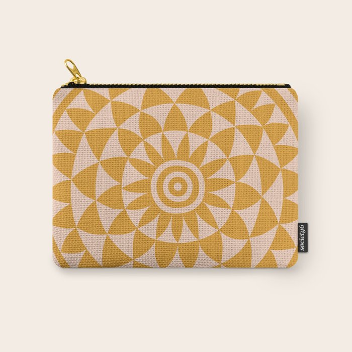 Geometric Yellow Sun  Carry All Pouch Gallery Image 1
