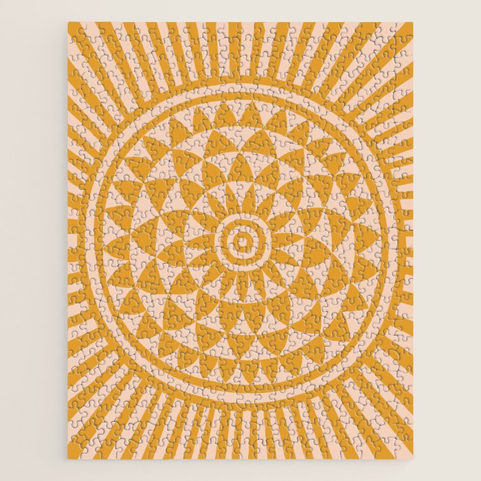 Geometric Yellow Sun  Jigsaw Puzzle Gallery Image 1