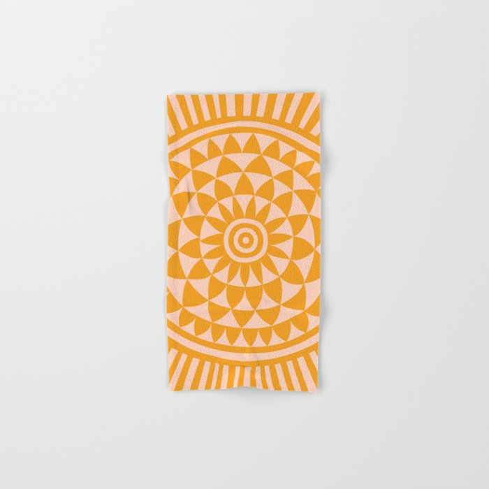 Geometric Yellow Sun  Bath Towel Gallery Image 1