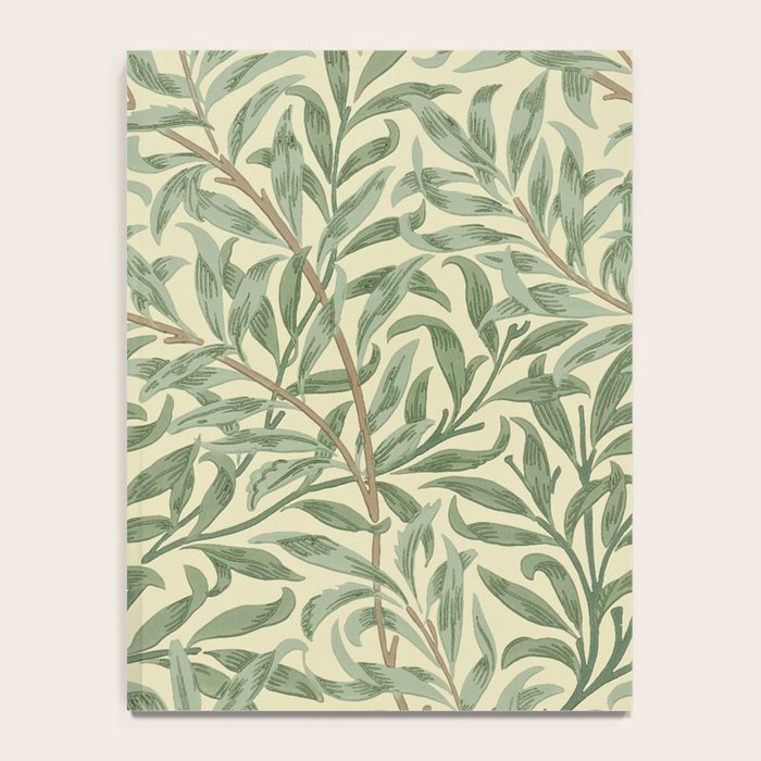 William Morris Willow Bough Green Cream Vintage Pattern Notebook Gallery Image 4