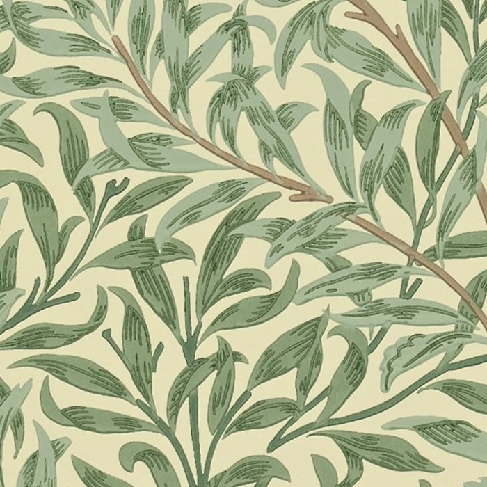 William Morris Willow Bough Green Cream Vintage Pattern Coffee Mug Gallery Image 2