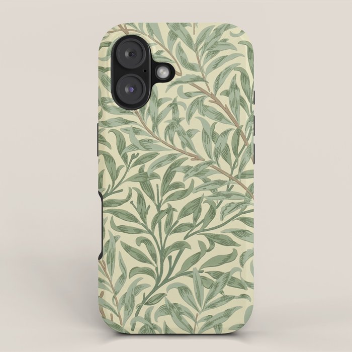 William Morris Willow Bough Green Cream Vintage Pattern iPhone Case Gallery Image 1