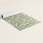 William Morris Willow Bough Green Cream Vintage Pattern Yoga Mat Gallery Image 2