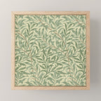 William Morris Willow Bough Green Cream Vintage Pattern Mini Art Print Gallery Image 1