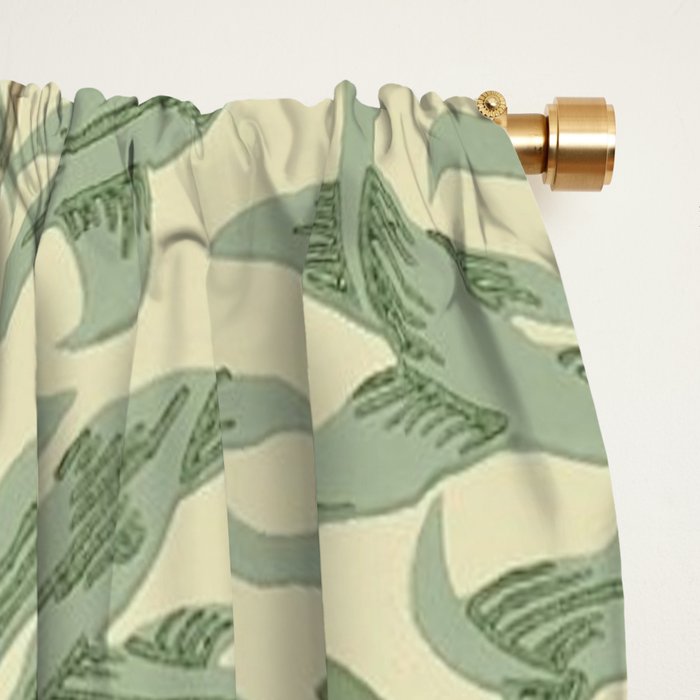 William Morris Willow Bough Green Cream Vintage Pattern Window Curtain Gallery Image 2