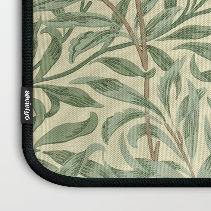 William Morris Willow Bough Green Cream Vintage Pattern Laptop Sleeve Gallery Image 3