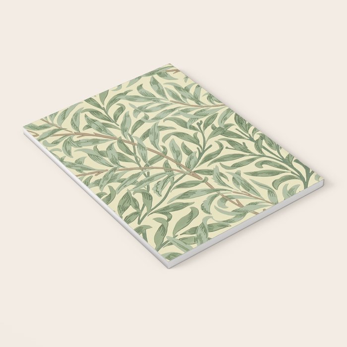William Morris Willow Bough Green Cream Vintage Pattern Notebook Gallery Image 3