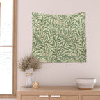 William Morris Willow Bough Green Cream Vintage Pattern Wall Tapestry Gallery Image 2
