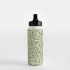 William Morris Willow Bough Green Cream Vintage Pattern Water Bottle Gallery Image 2