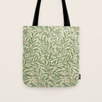 William Morris Willow Bough Green Cream Vintage Pattern Tote Bag Gallery Image 1