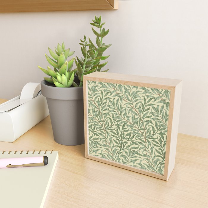 William Morris Willow Bough Green Cream Vintage Pattern Mini Art Print Gallery Image 2