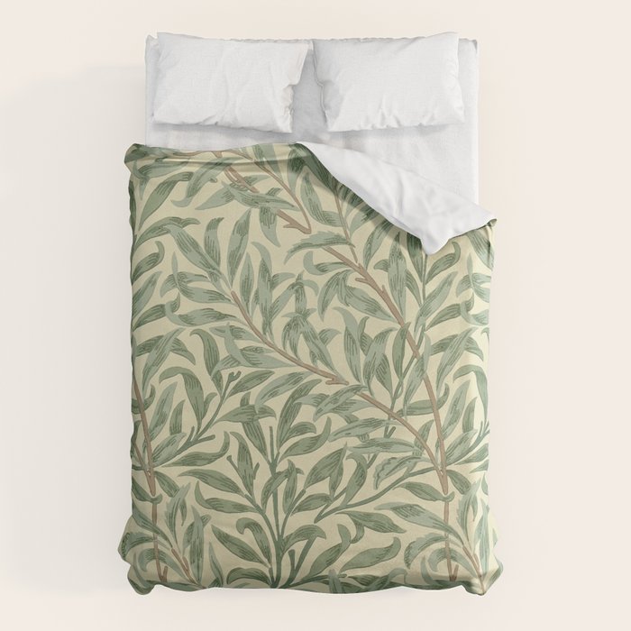 William Morris Willow Bough Green Cream Vintage Pattern Duvet Cover Gallery Image 6