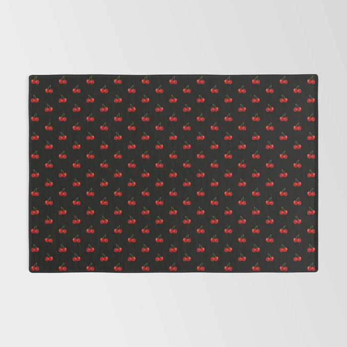 Y2K Cherries - Black Pattern Miniature Rug Gallery Image 2