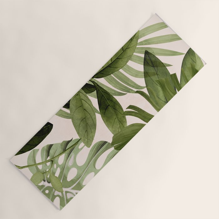 Abstract Art Tropical Leaves 100 Yoga Mat Gallery Image 1