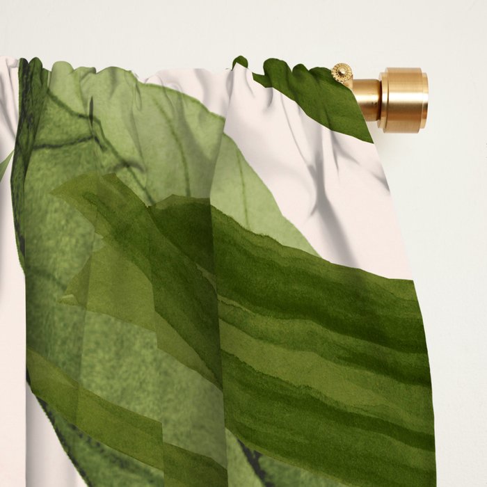 Abstract Art Tropical Leaves 100 Window Curtain Gallery Image 2