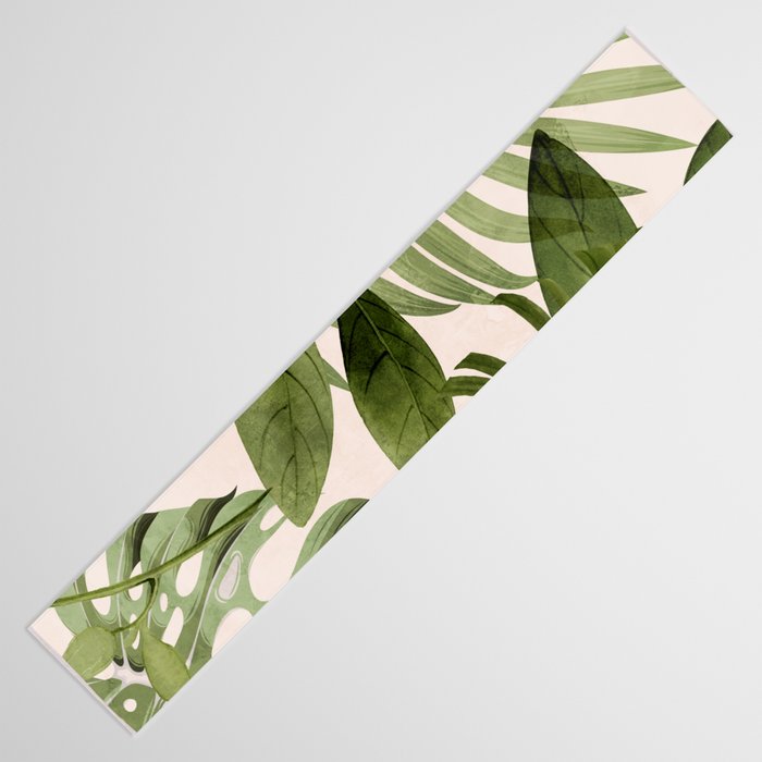 Abstract Art Tropical Leaves 100 Table Runner Gallery Image 3