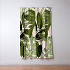 Abstract Art Tropical Leaves 100 Window Curtain Gallery Image 3
