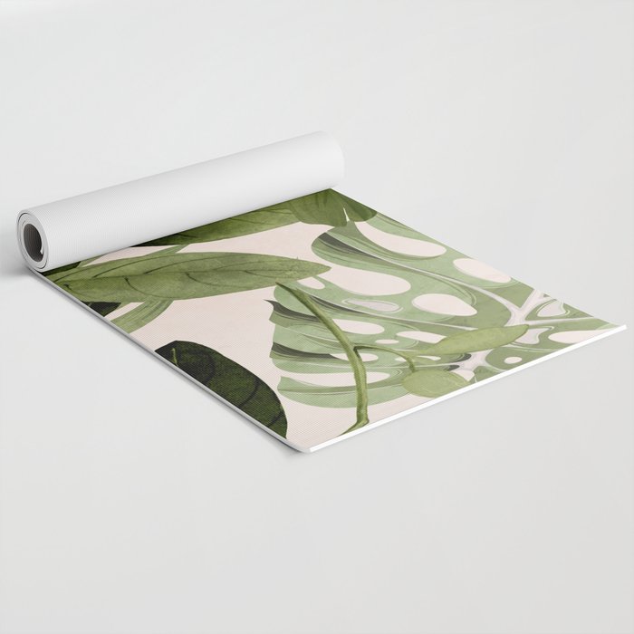 Abstract Art Tropical Leaves 100 Yoga Mat Gallery Image 2