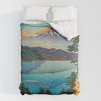 Tsuchiya Koitsu Vintage Japanese Woodblock Print Fall Autumn Mount Fuji Comforter Gallery Image 6
