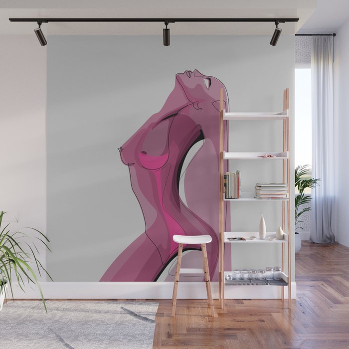 Pink Nudity Wall Mural Gallery Image 1