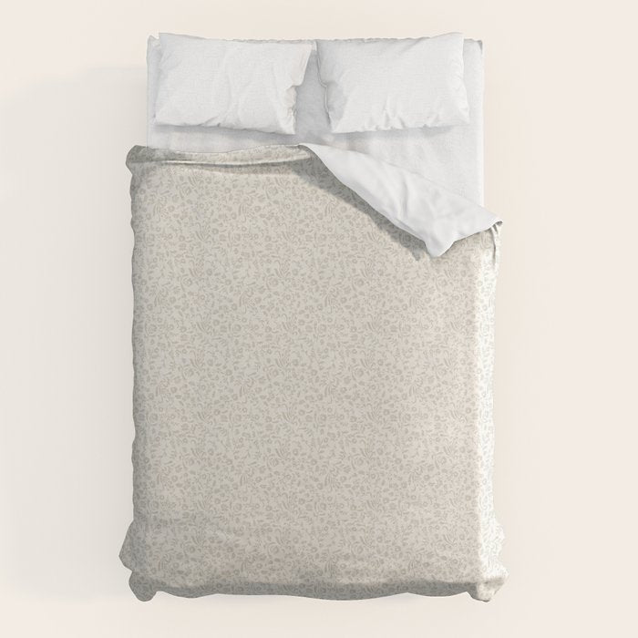 Beige Ditsy Toile Floral Duvet Cover Gallery Image 6