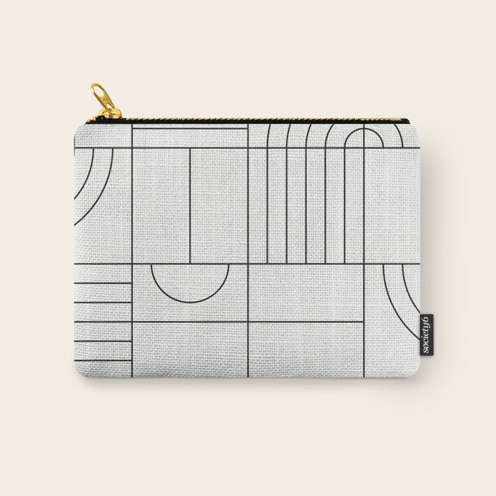 My Favorite Geometric Patterns No.19 - White Carry All Pouch Gallery Image 1