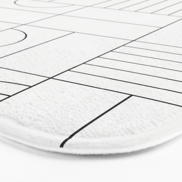 My Favorite Geometric Patterns No.19 - White Bath Mat Gallery Image 3