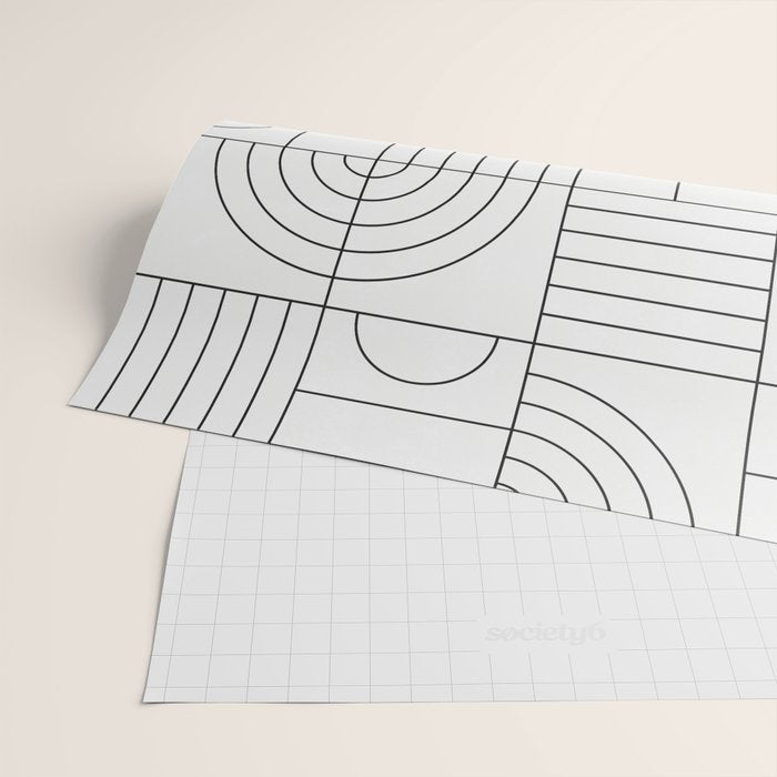 My Favorite Geometric Patterns No.19 - White Wrapping Paper Gallery Image 2