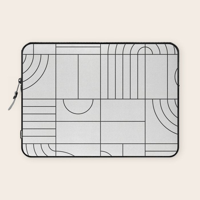 My Favorite Geometric Patterns No.19 - White Laptop Sleeve Gallery Image 1