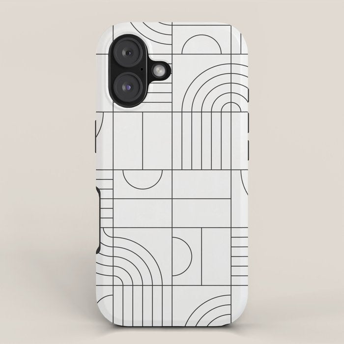 My Favorite Geometric Patterns No.19 - White iPhone Case Gallery Image 1