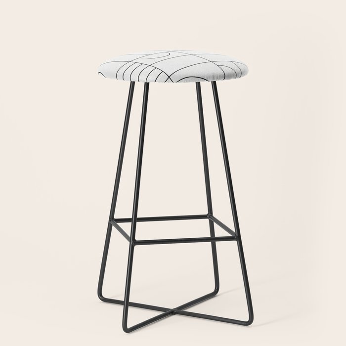 My Favorite Geometric Patterns No.19 - White Stool Gallery Image 1