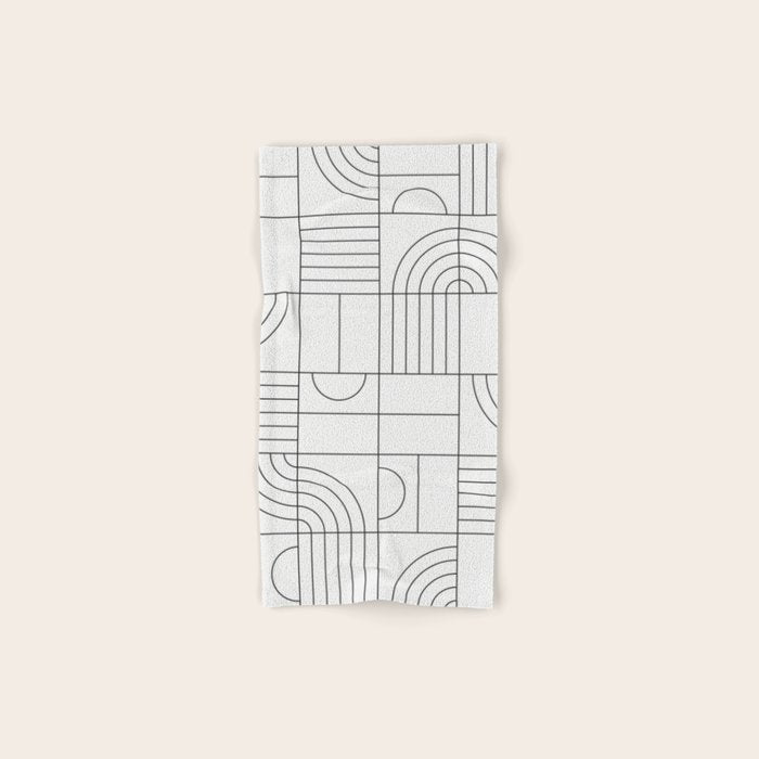 My Favorite Geometric Patterns No.19 - White Bath Towel Gallery Image 1
