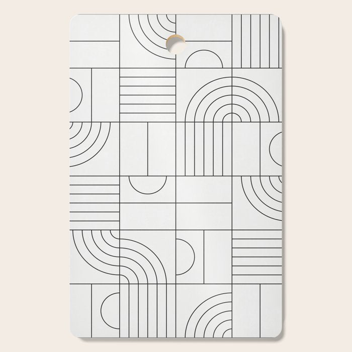 My Favorite Geometric Patterns No.19 - White Cutting Board Gallery Image 1