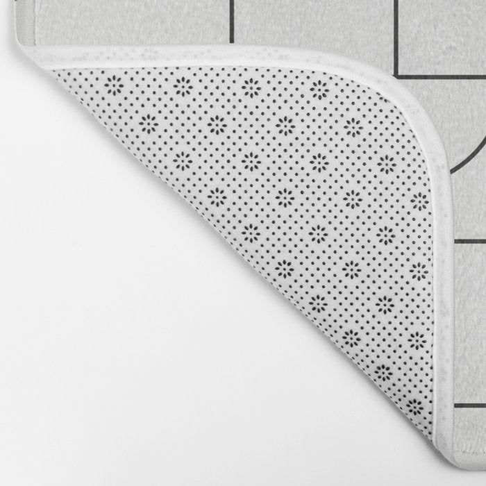 My Favorite Geometric Patterns No.19 - White Bath Mat Gallery Image 2