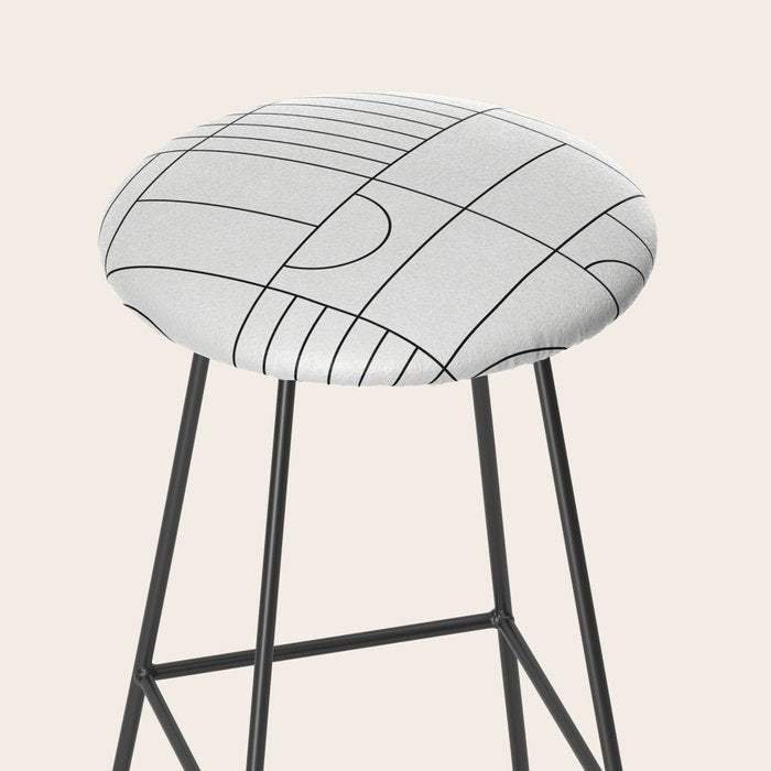 My Favorite Geometric Patterns No.19 - White Stool Gallery Image 2