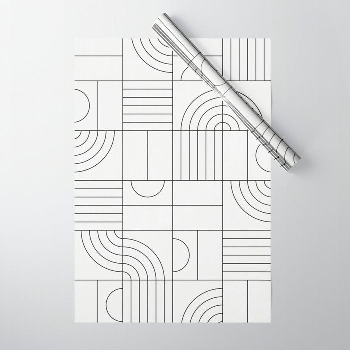 My Favorite Geometric Patterns No.19 - White Wrapping Paper Gallery Image 1
