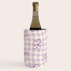 Purple Checker Flower Swirl Warp Wine Chiller Gallery Image 1