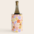 Retro Daisies - Rainbow Pastel Colors Wine Chiller Gallery Image 1