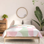 Mid-Mod geometric dots and shapes pattern - Pastel Candy Comforter Gallery Image 3